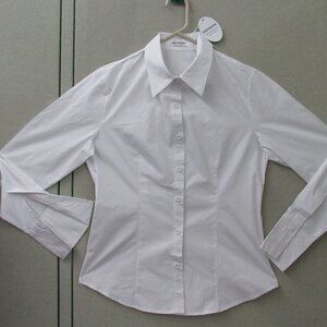 HOTOUCH Womens Cotton Basic Button-Down Long-Sleeve Dress Shirt Slim Fit